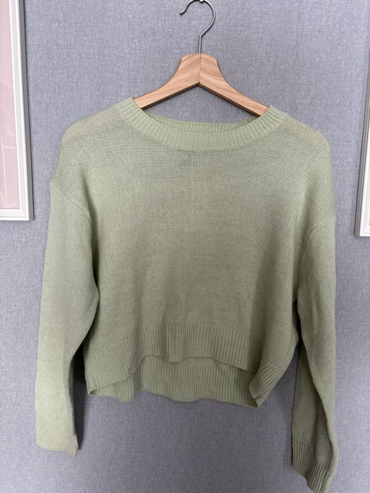 Sweterek damski zielony h&m