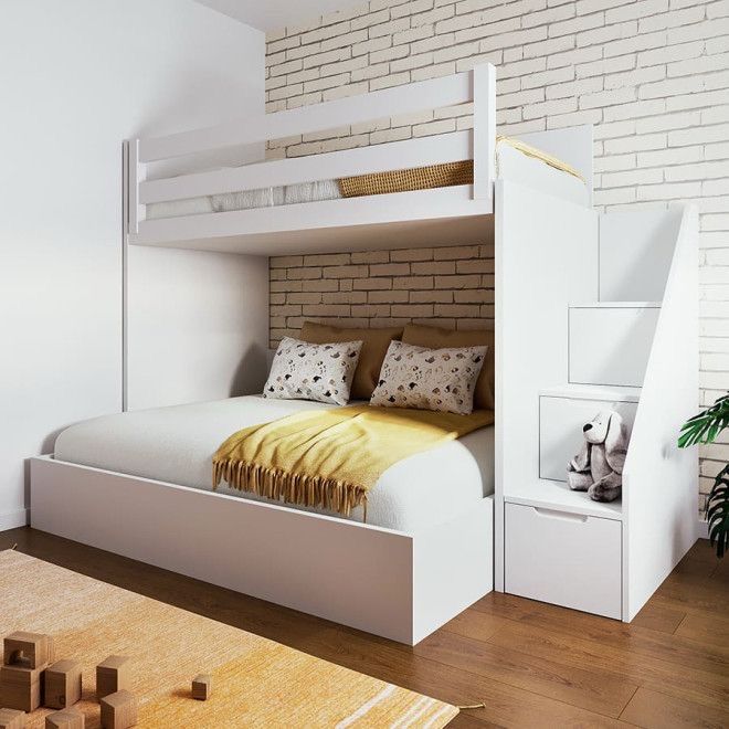 Beliche Cama de Casal + Cama de Solteiro | Madeira Maciça