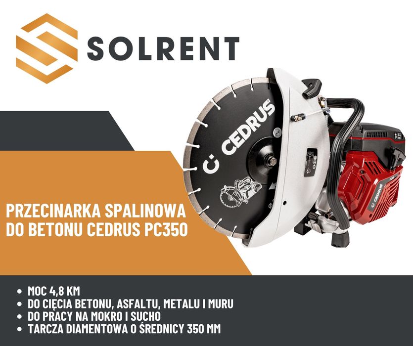 Wynajem PRZECINARKA \ PIŁA do betonu CEDRUS PC350