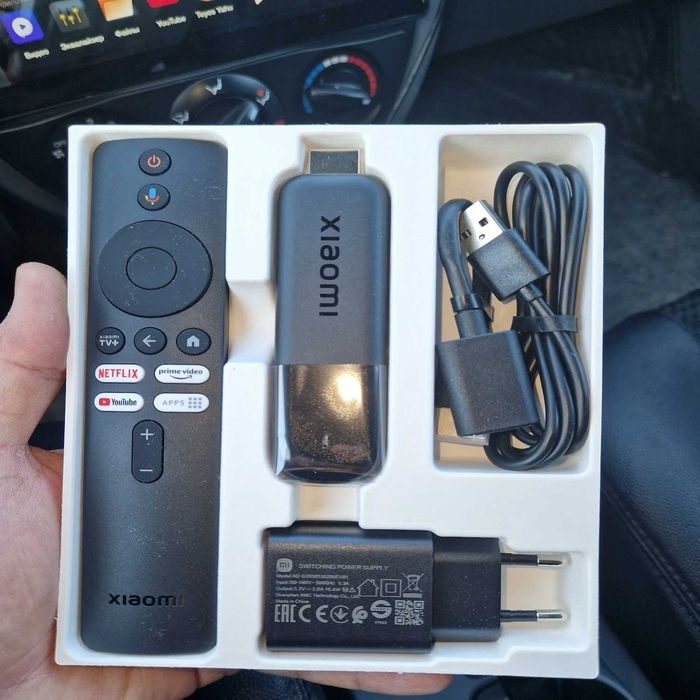 Хорошая смарт ТВ приставка Xiaomi Mi TV Stick 4K 2nd Gen для телевизора Google TV 4K - беу.