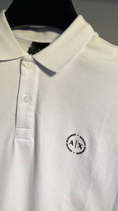 Стильна футболка з комірцем Armani White