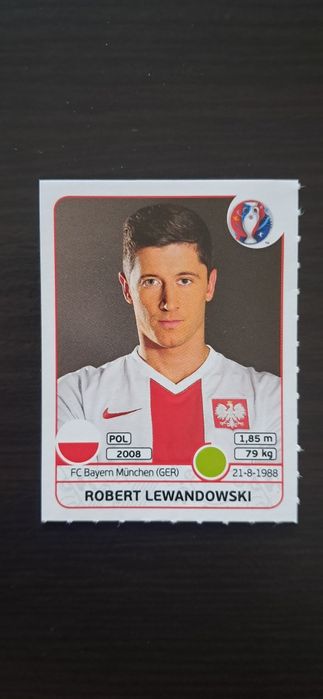Cromo futebol de Robert Lewandoski(Euro 2016)da Panini