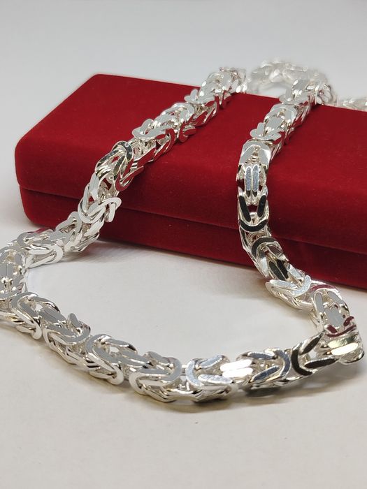 Srebrny łańcuszek splot królewski srebro 925 długość 65cm