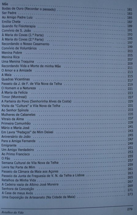 Retalhos da Vida (Livro de Poesia) de Branca Dias de Oliveira