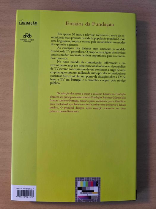 Livro "A Televisão e o Serviço Público" de Eduardo Cintra Torres