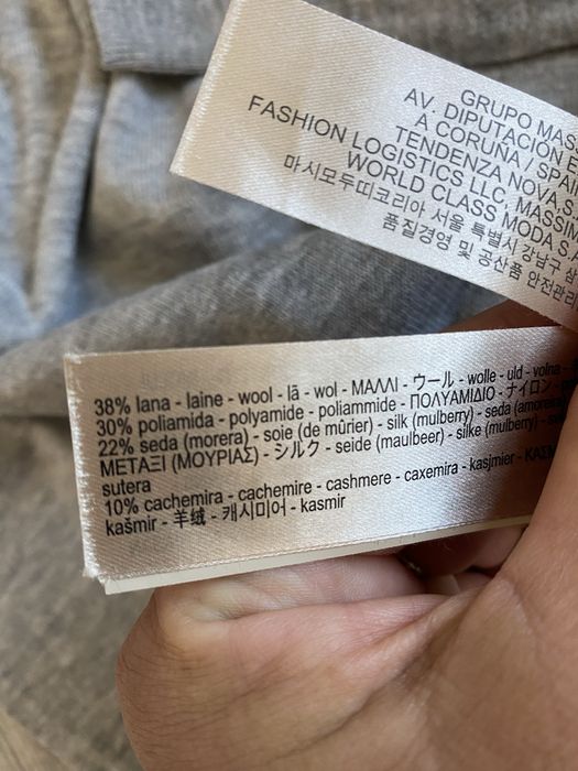 Massimo Dutti sweter orginalny 38% welna ,22% jedwab i 10% kasxmir roz 36-38 nowy