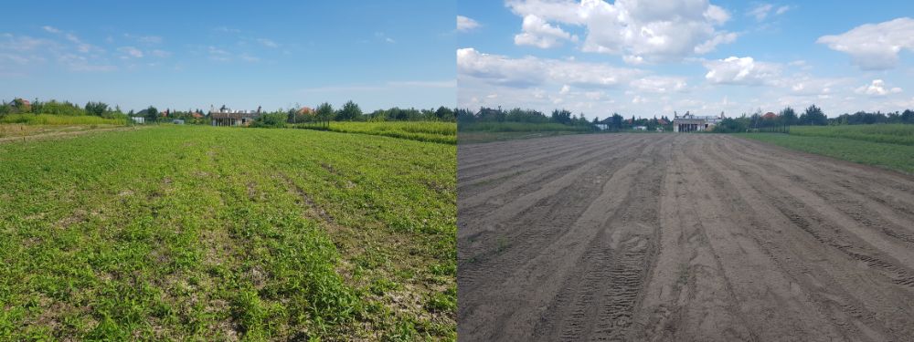 Glebogryzarka separacyjna, trawniki z rolki/siewu, siatka na krety