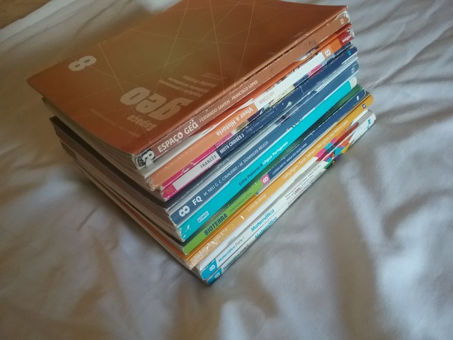 Vendo SEPARADO: Manuais+ C.ativ. -8 disciplinas- como NOVOS- 8°ano