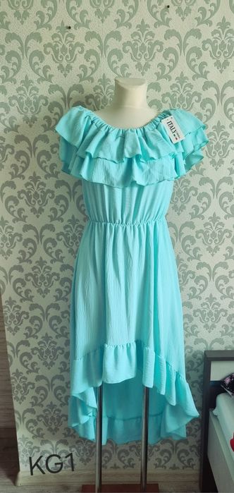 Sukienka maxi turkus