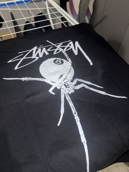 Czarny t-shirt stussy