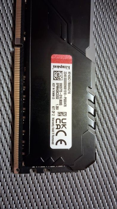 RAM Kingston Fury 16GB (2x8GB) 3600MHz RGB DDR4