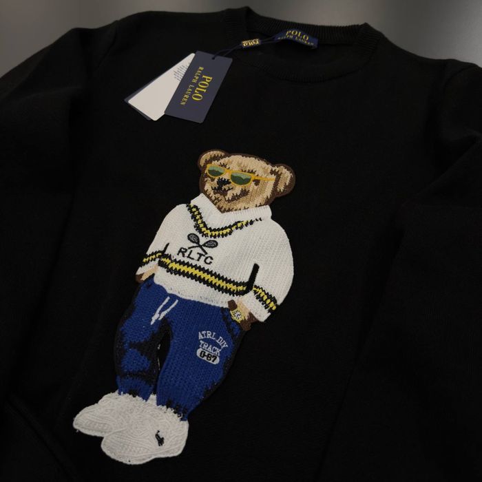 POLO RALPH LAUREN свитер с медведем мужской черный оригинал