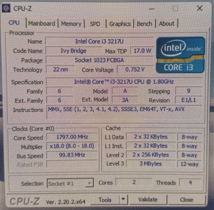 Komputer Mini PC Intel NUC DC3217IYE i3-3217U 4GB RAM + zasilacz
