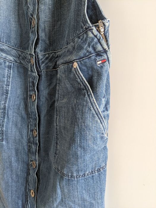 Tommy Hilfiger Denim spodnica na szelkach ,ogrodniczka, jeans rozm 38