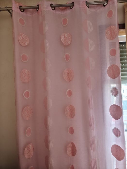 Cortinados tons rosa