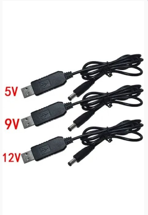 Кабель перехідник перетворювач для Wi-Fi роутера, 5V на 5V, 9V, 12V