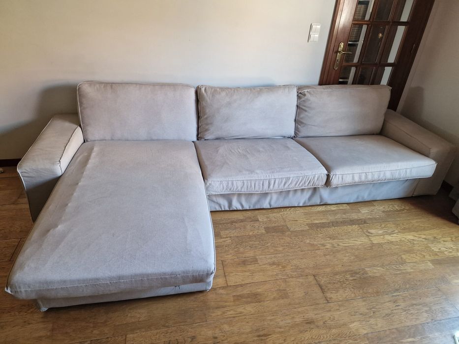 Sofá IKEA KIVIK (3 lugares + chaise longue) – muito confortável