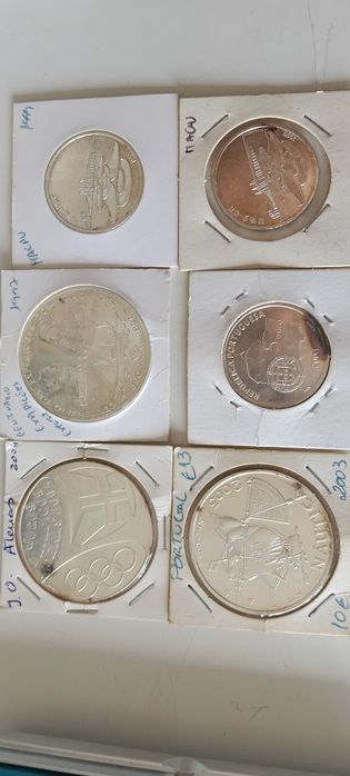 Lote moedas portuguesas de prata (6 peças)