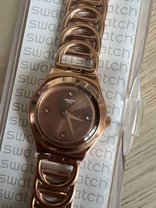 Zegarek Swatch, różowe złoto