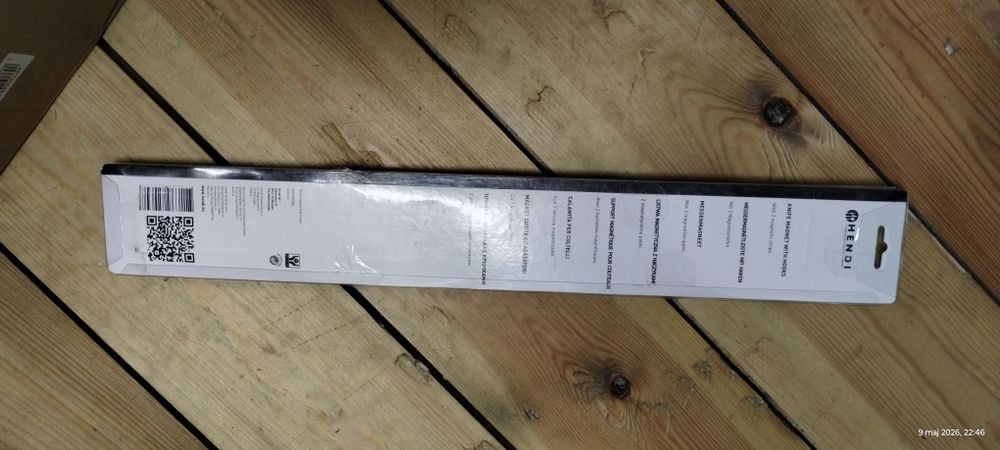 Listwa magnetyczna Hendi na noże i narzędzia 62cm z haczykami profesjonalna