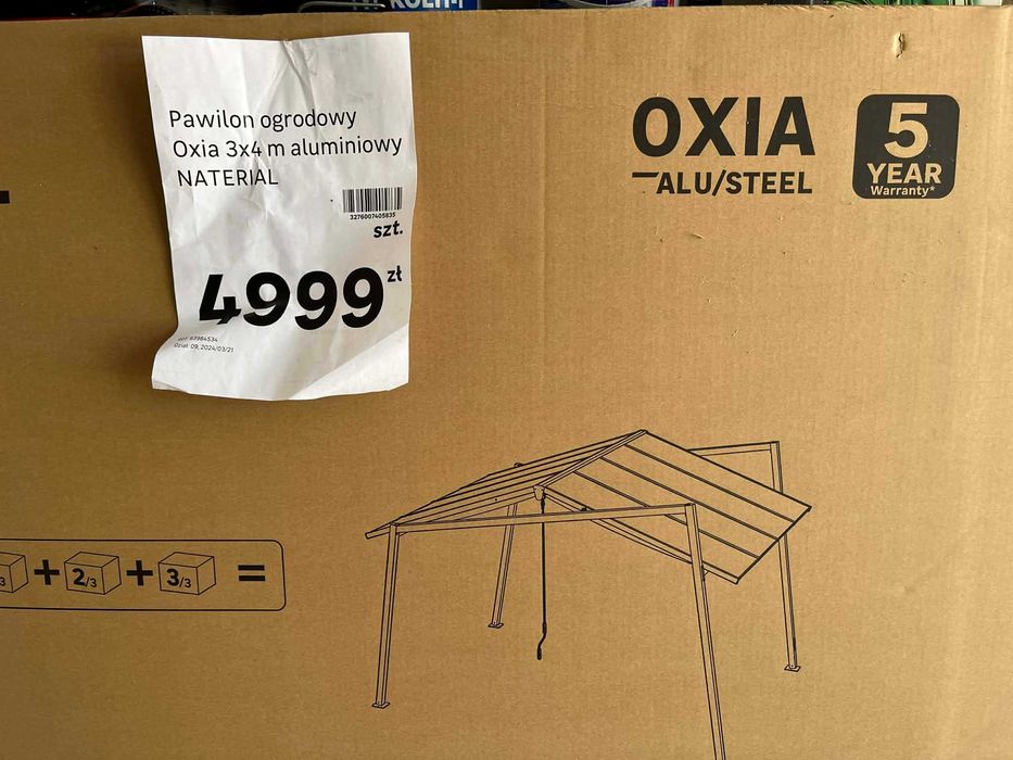 Pawilon ogrodowy Oxia 300x400x279 cm aluminiowy Naterial