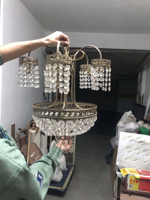 Candeeiro de teto em cristal