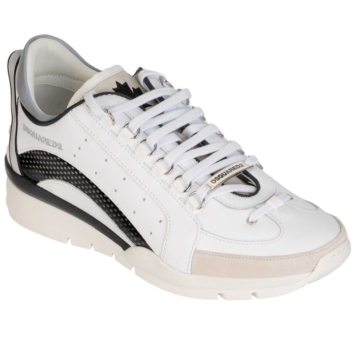 DSQUARED2 luksusowe włoskie sneakersy buty BIANCO