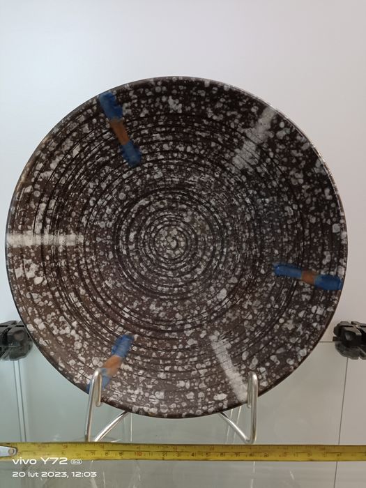 Stary talerz patera ręcznie malowany