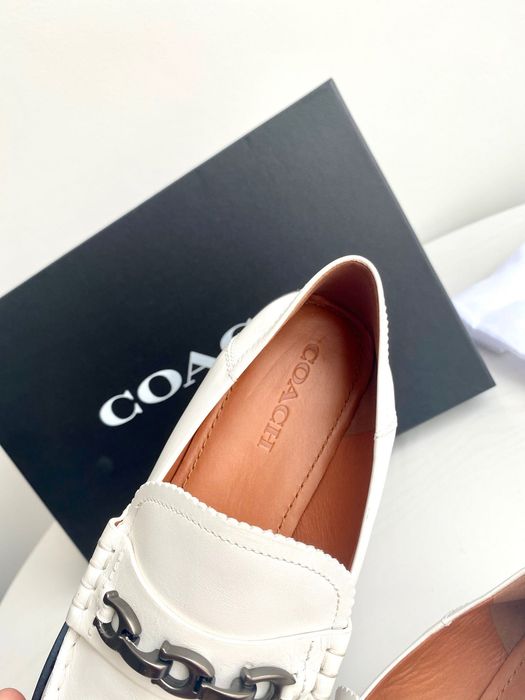 Женские кожаные лоферы COACH кожа оригинал жіночі лофери шкіряні туфлі