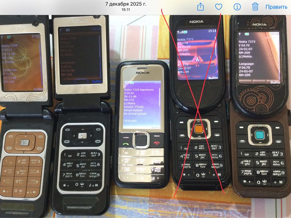 Нокия 7373, 7310с  и Нокия 6111 и др.