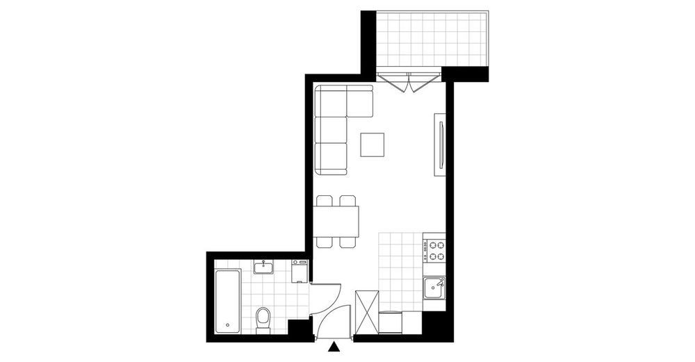 1-pokojowe mieszkanie 29m2 + balkon