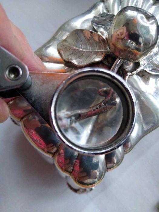 Cukiernica skrzynkowa Wiedeń srebro próby 800/1000