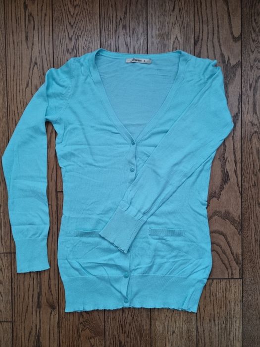 Kardigan sweter damski, rozpinany, turkus, House, rozm S