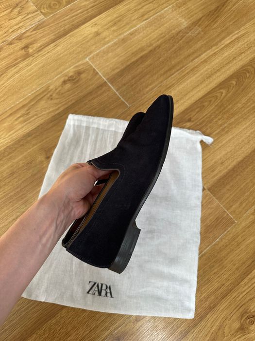 Чоловічі темно сині лофери Zara