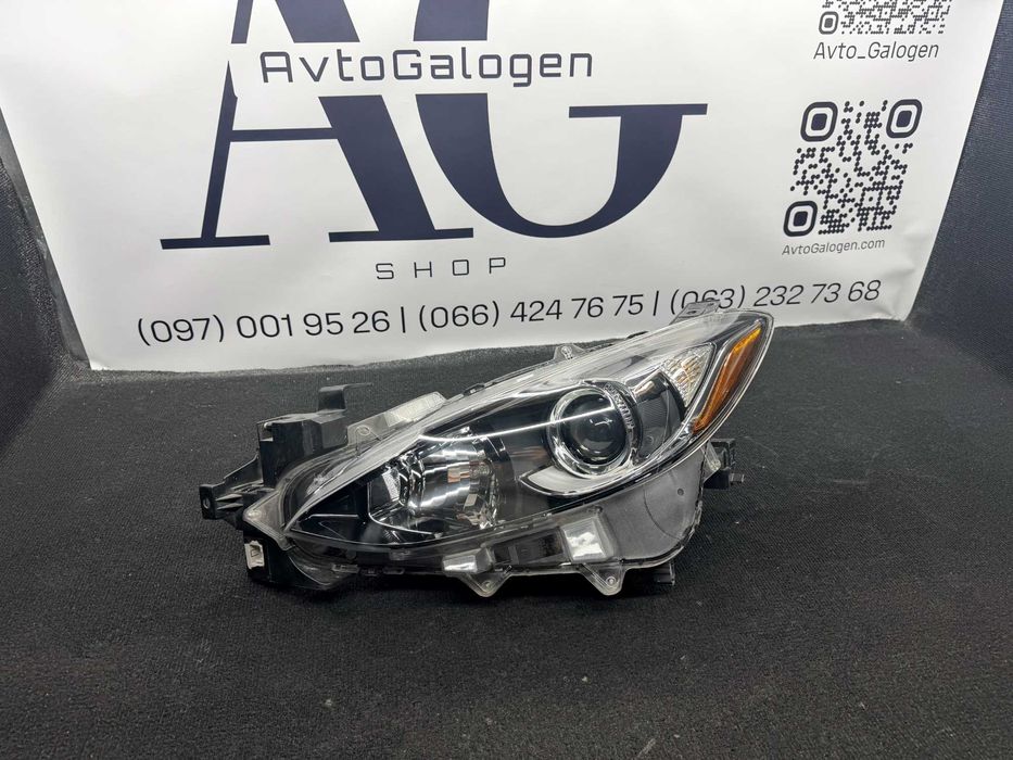 Фара передня ліва Mazda 3 BM, 2013-2016, Usa, галоген, механіка, оригінал, BHN151040, BHN1510L0