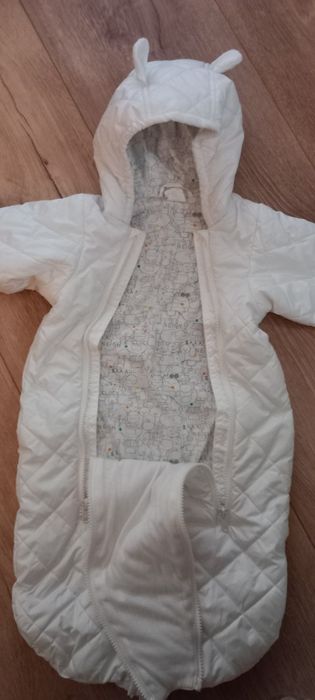 Kombinezon wiosna/ jesień biały 62/68 H&M