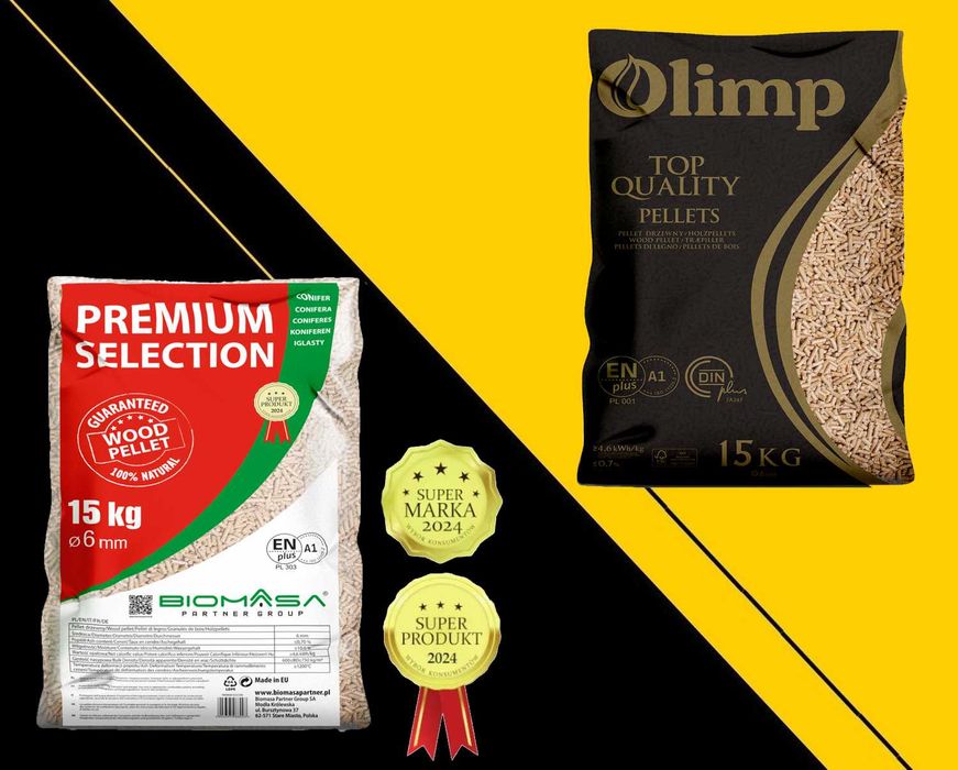Pellet, Pelet drzewny Premium, Certyfikowany ENplus A1 (sosna/buk/dąb)