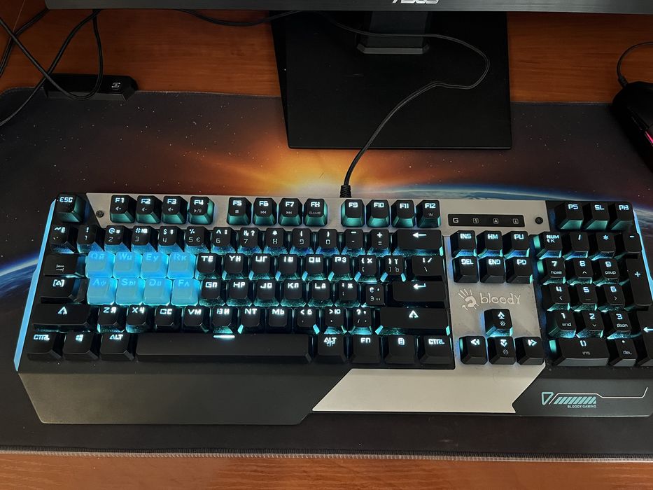 Клавіатура A4Tech Bloody B865 LK Red Gun Grey