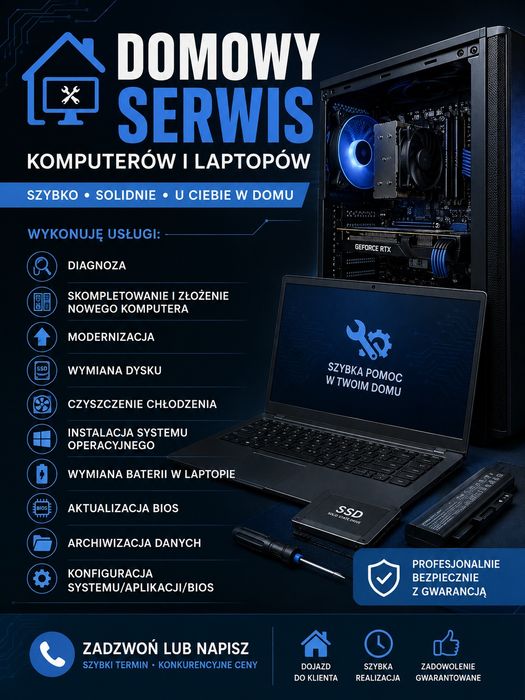 Serwis komputerowy orle/diagnostyka, naprawa, konserwacja, modernizacja laptopów i komputerów