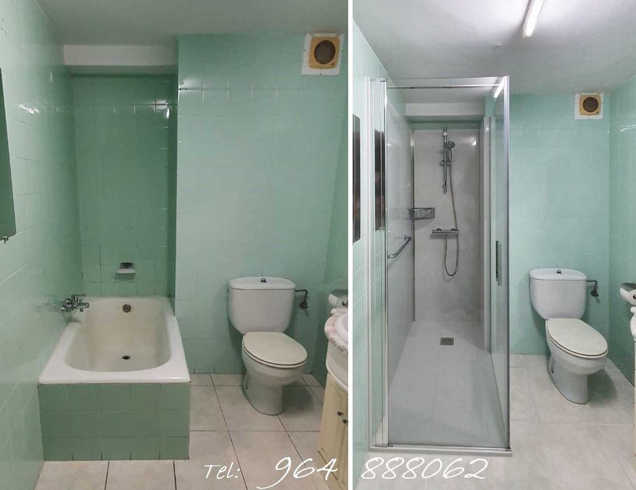 Banheira -» Base de duche - SUBSTITUIÇÃO