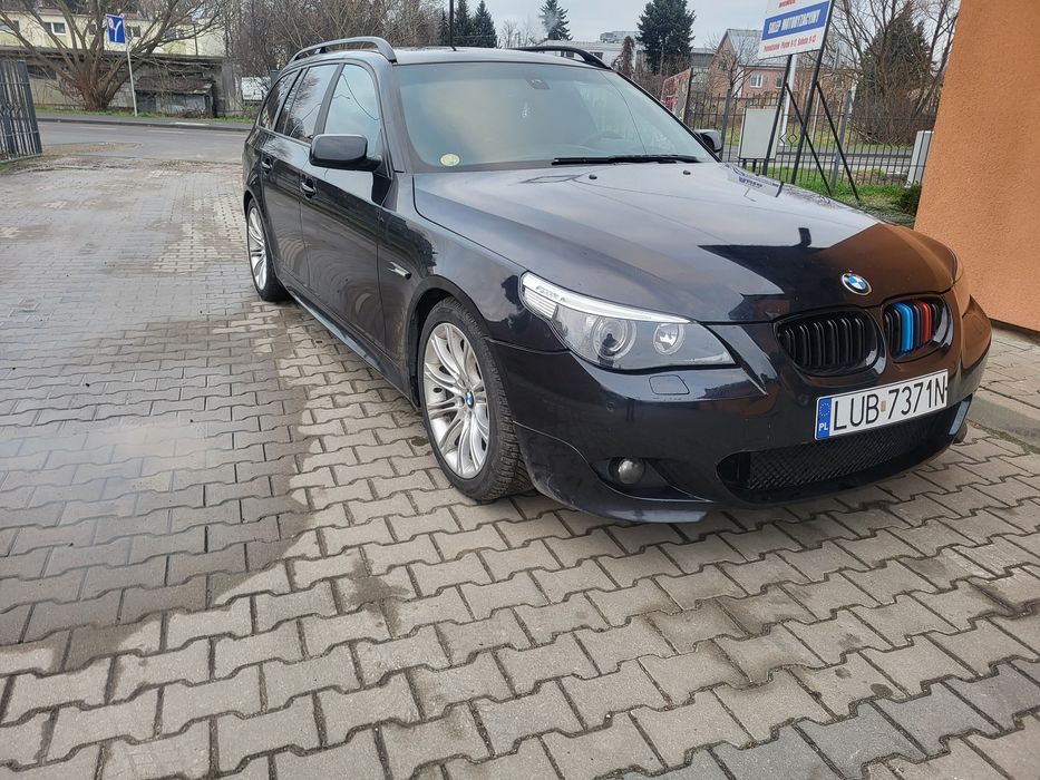 BMW E61 lift 530d 2005 manual m pakiet zadbana uszkodzona
