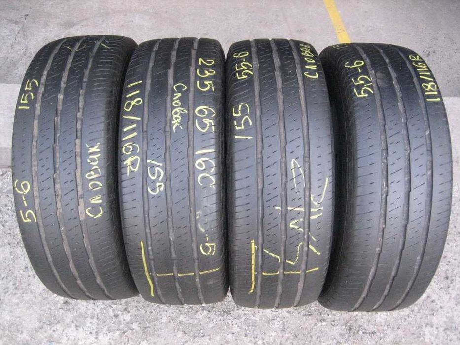 235/65 R16C 118/116R Continental VancoEco Літо 4штуки шини б/у