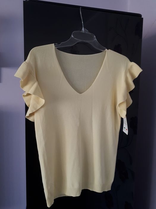 Bluzka sweterkowa żółta L XL
