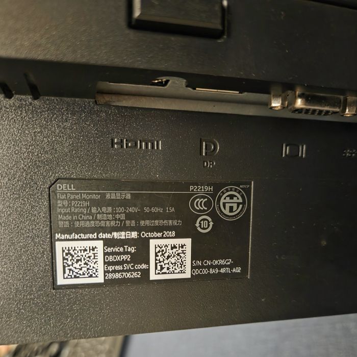 Monitor Dell P2219H