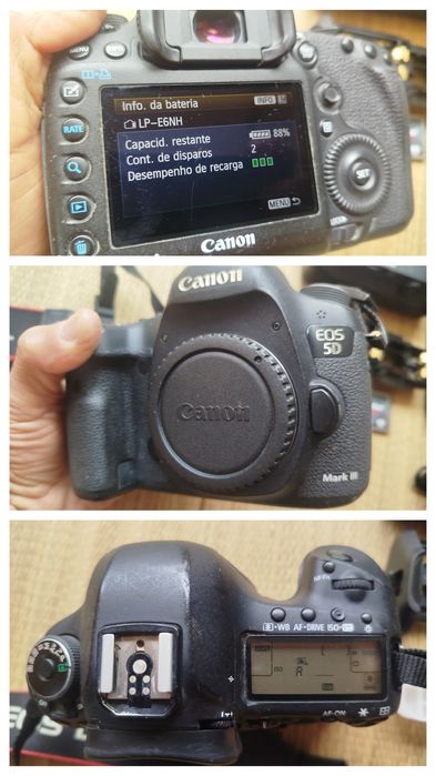 Canon 5D mk III punho 24-105mm STM flash