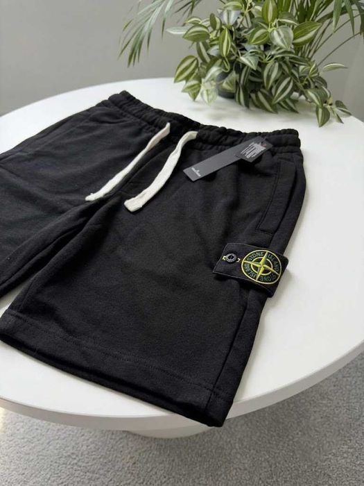 XS S M L XL XXL | Черные Шорты Stone Island | Спортивні Шорти Стоник