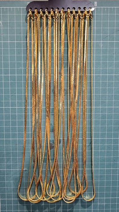 12 pozłacanych łańcuszków okazja!