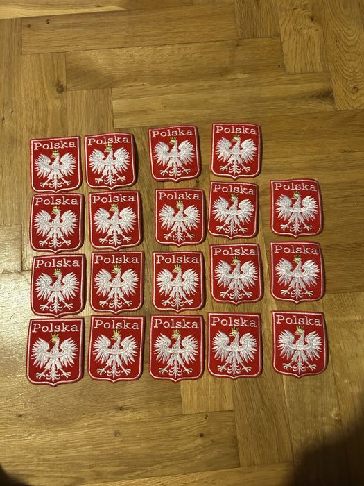 Naszywka naprasowanka godło POLSKI  termo haft 6,9x8cm