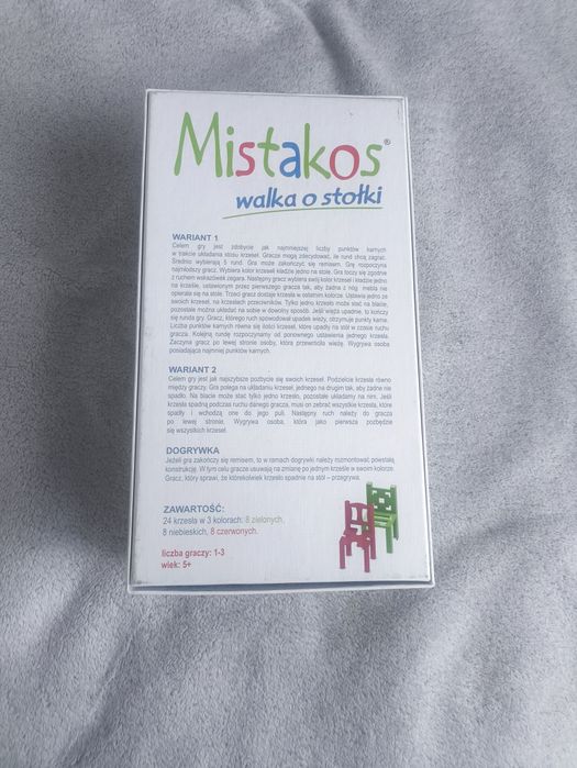 Gra Mistakos Walka o stołki - NOWA, STAN IDEALNY, KOMPLETNA!