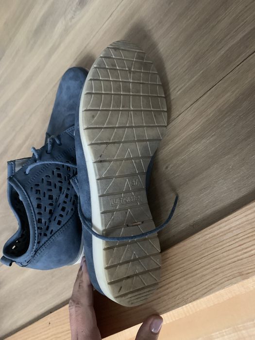 Botki 37 niebieskie ażurowe